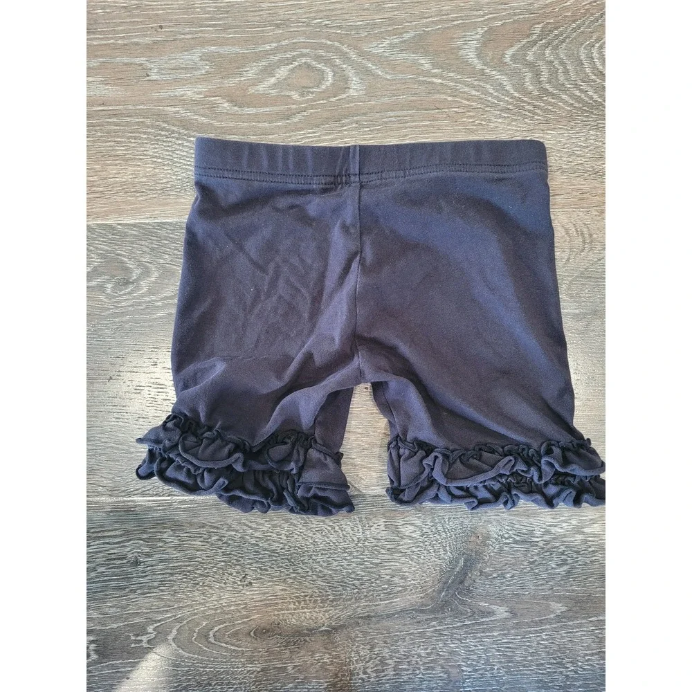 Matilda Jane Girls Ruffle Bottom Stretch Black Bike Shorts Size 6 #5 - Picture 2 of 3